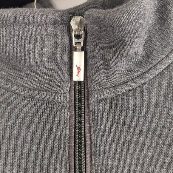 Tommy Bahama Half-Zip Charcoal Heather Antigua Cove Mens X-Large Relax Pullover - Picture 7 of 15